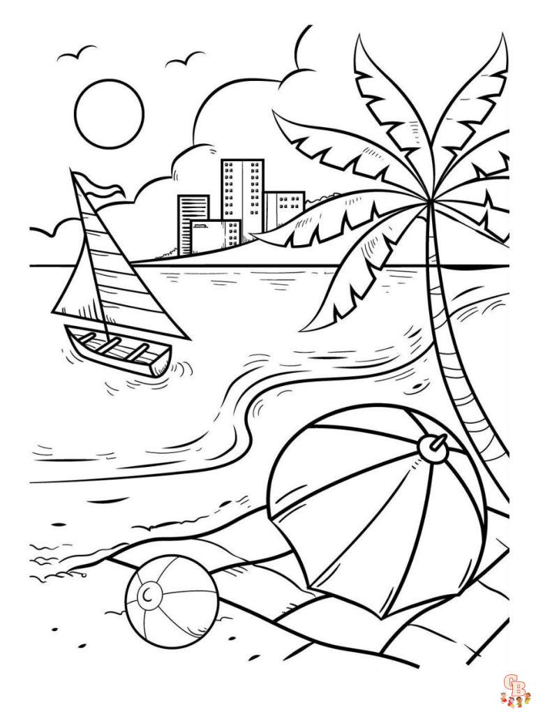 Summer Coloring Pages Free and Printable for Kids and Adults