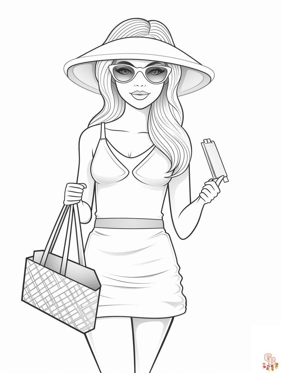 summer easy coloring pages
