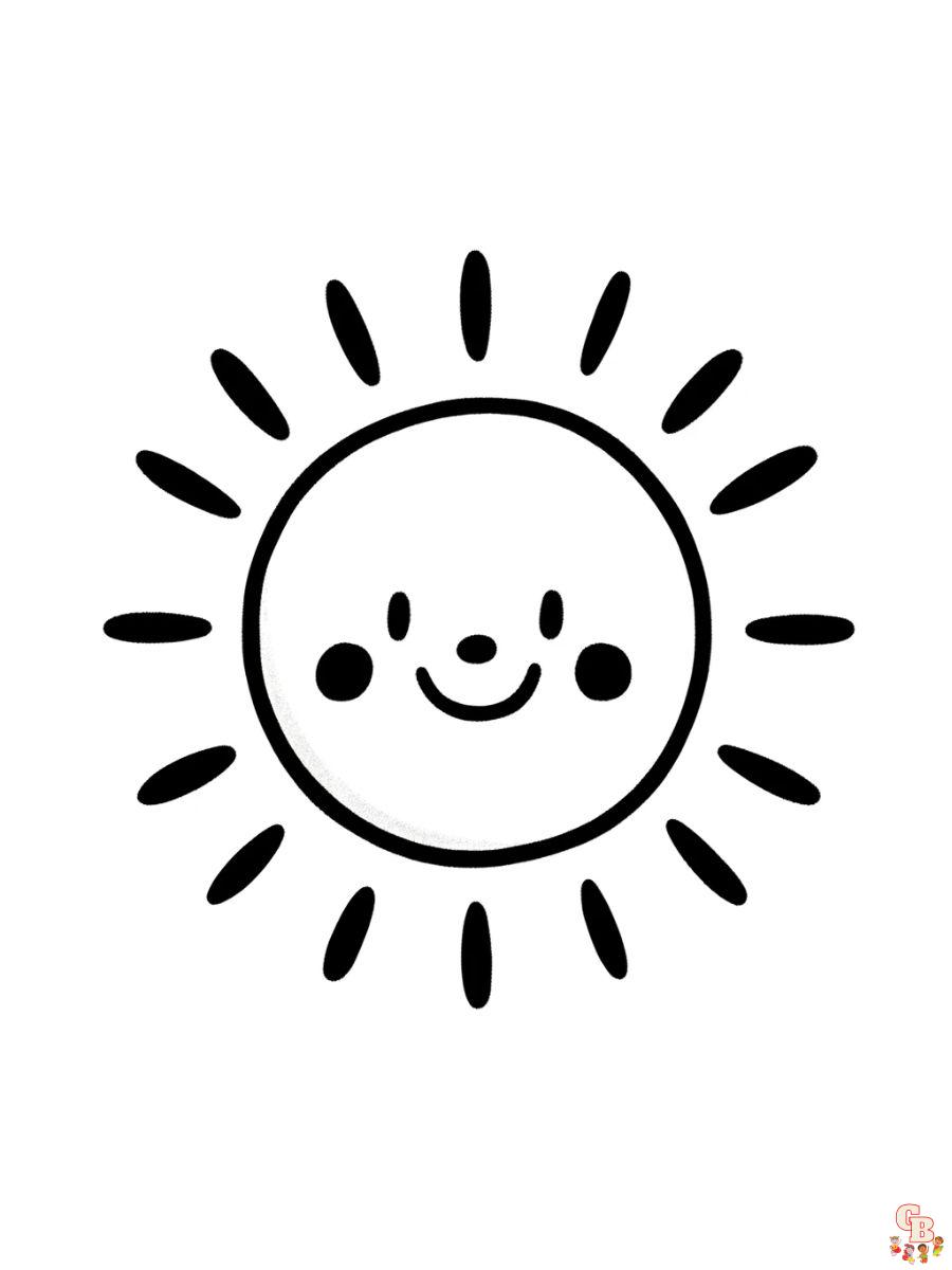 sun coloring page