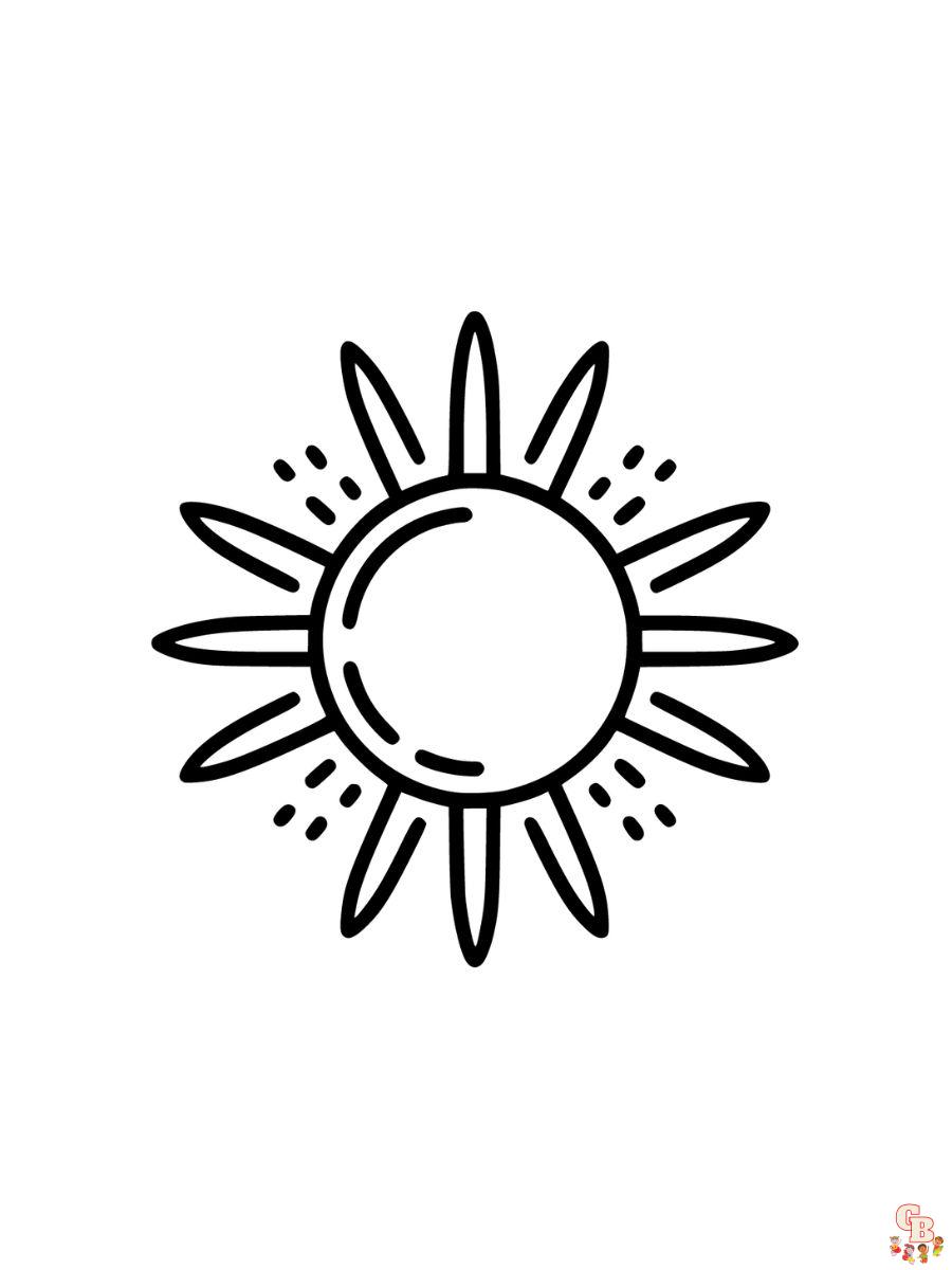 sun coloring pages free
