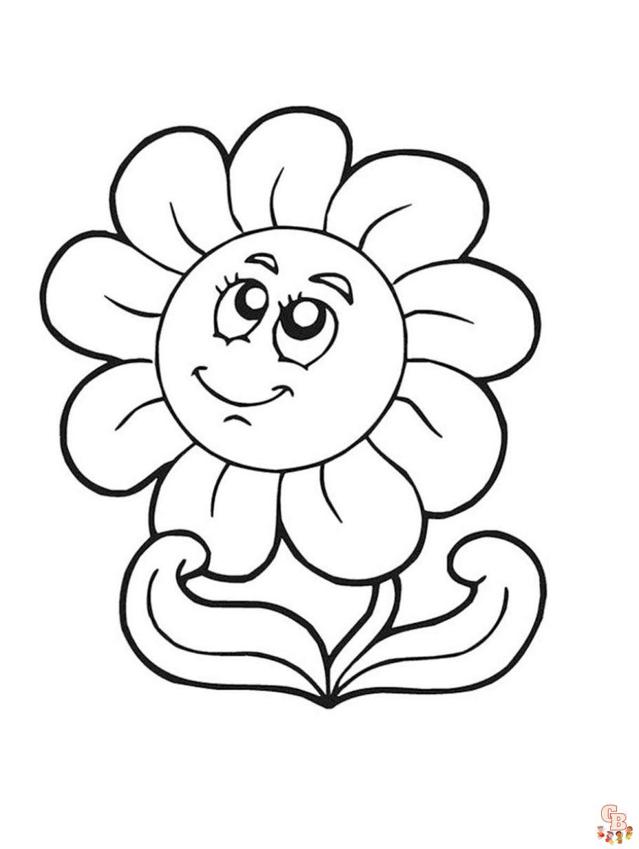 sun flower coloring pages