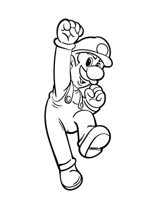 Free Mario Coloring Pages Printable For Kids and Adults