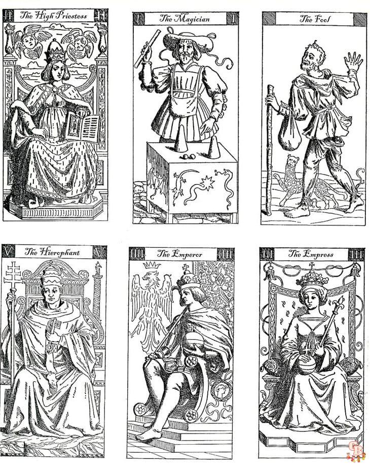 Tarot Coloring Pages