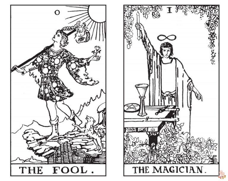 Printable Tarot Coloring Pages Free For Kids And Adults