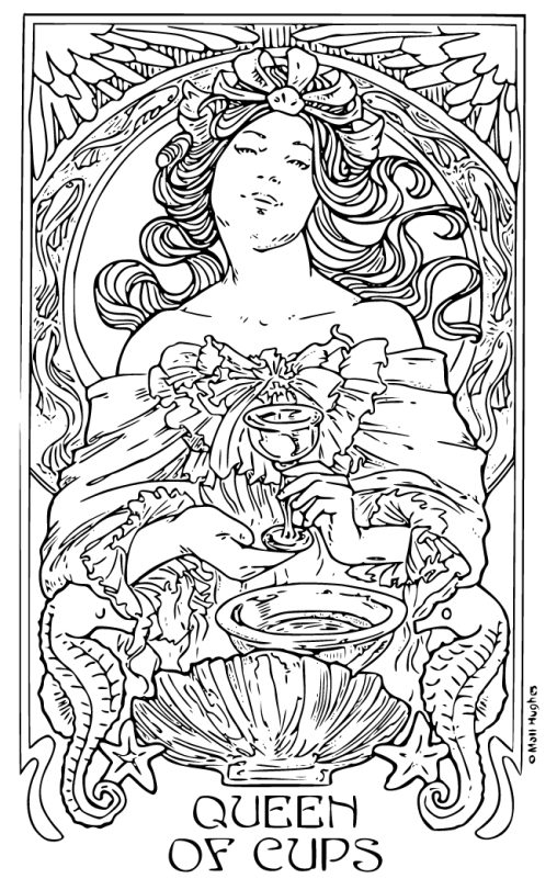 Printable Tarot Coloring Pages Free For Kids And Adults