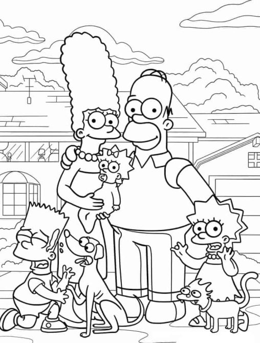 Ausmalbilder Die Simpsons: Unleash Your Inner Artist and Embrace the Yellow Family Fun!