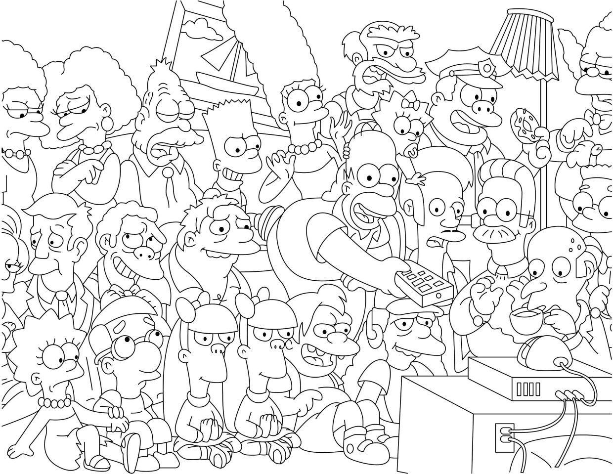 Ausmalbilder Die Simpsons: Unleash Your Inner Artist and Embrace the Yellow Family Fun!