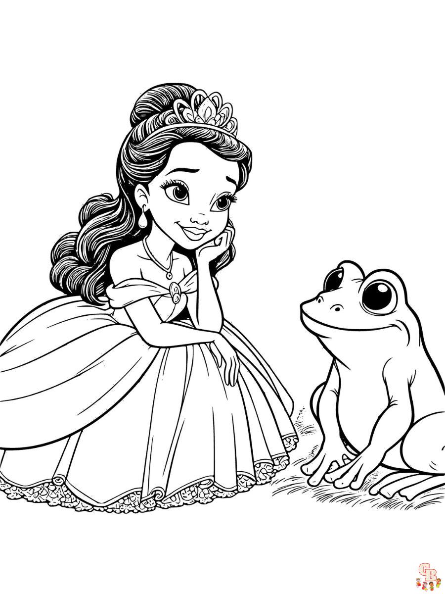 tiana from princess and the frog coloring pages