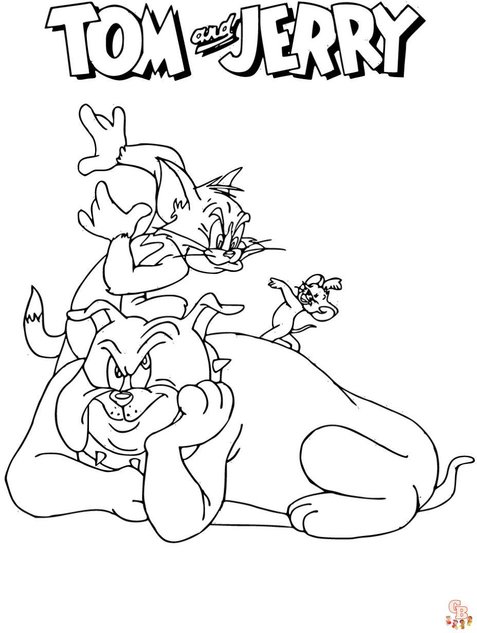 Tom and Jerry Coloring Pages