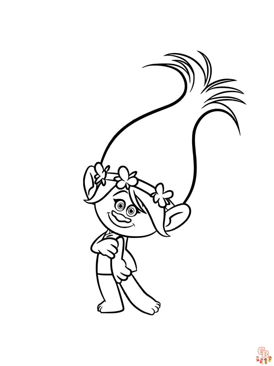 trolls princess poppy coloring pages