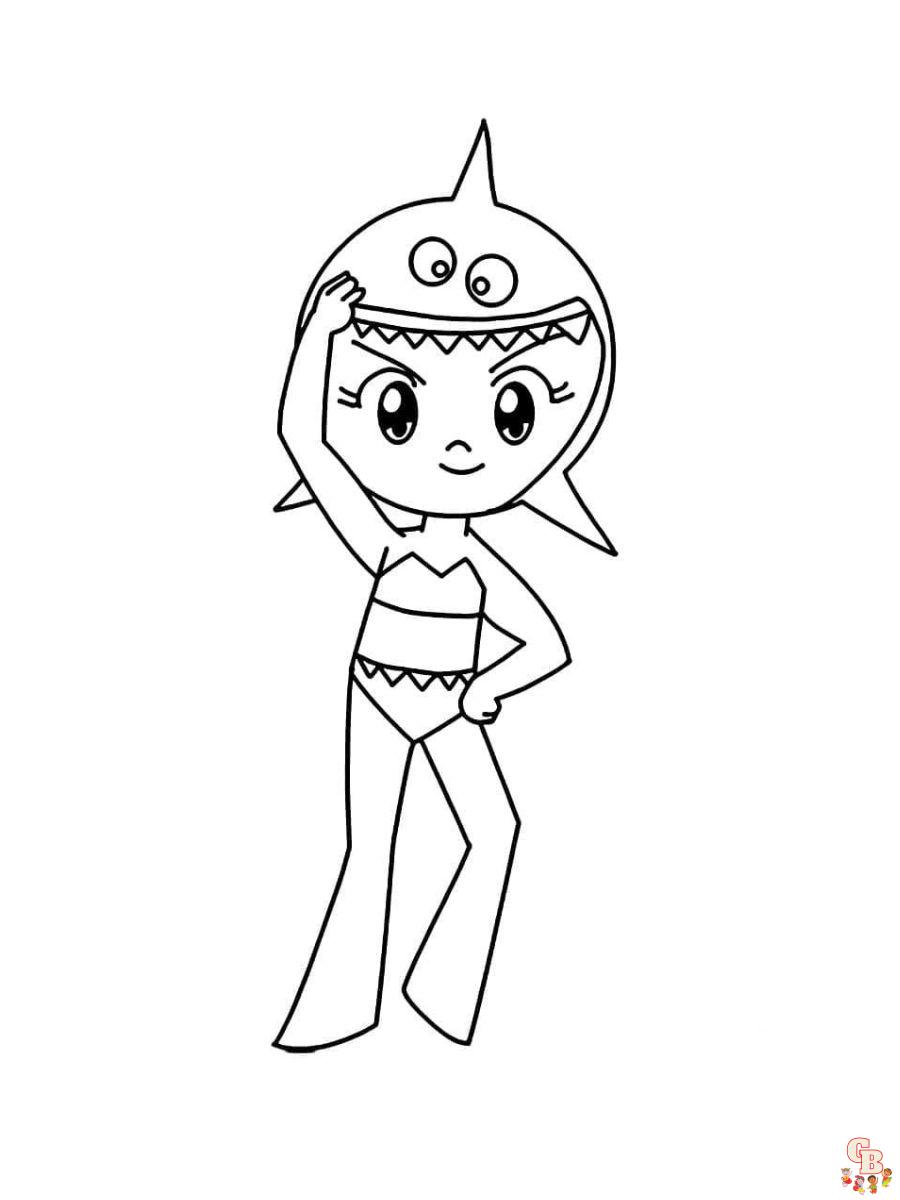 desenho de princesas do mar tubarina para colorir grátis