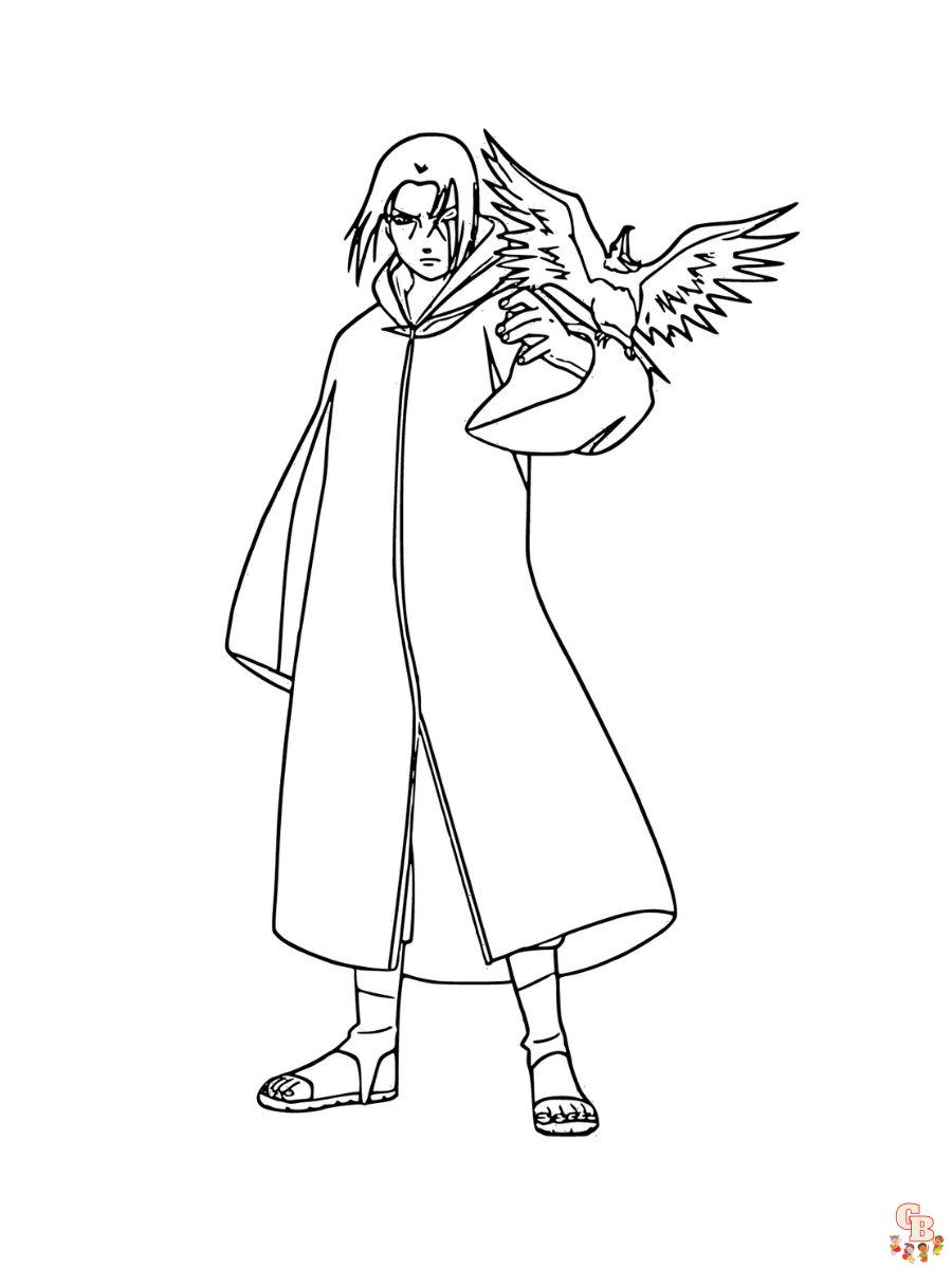 uchiha itachi coloring pages free