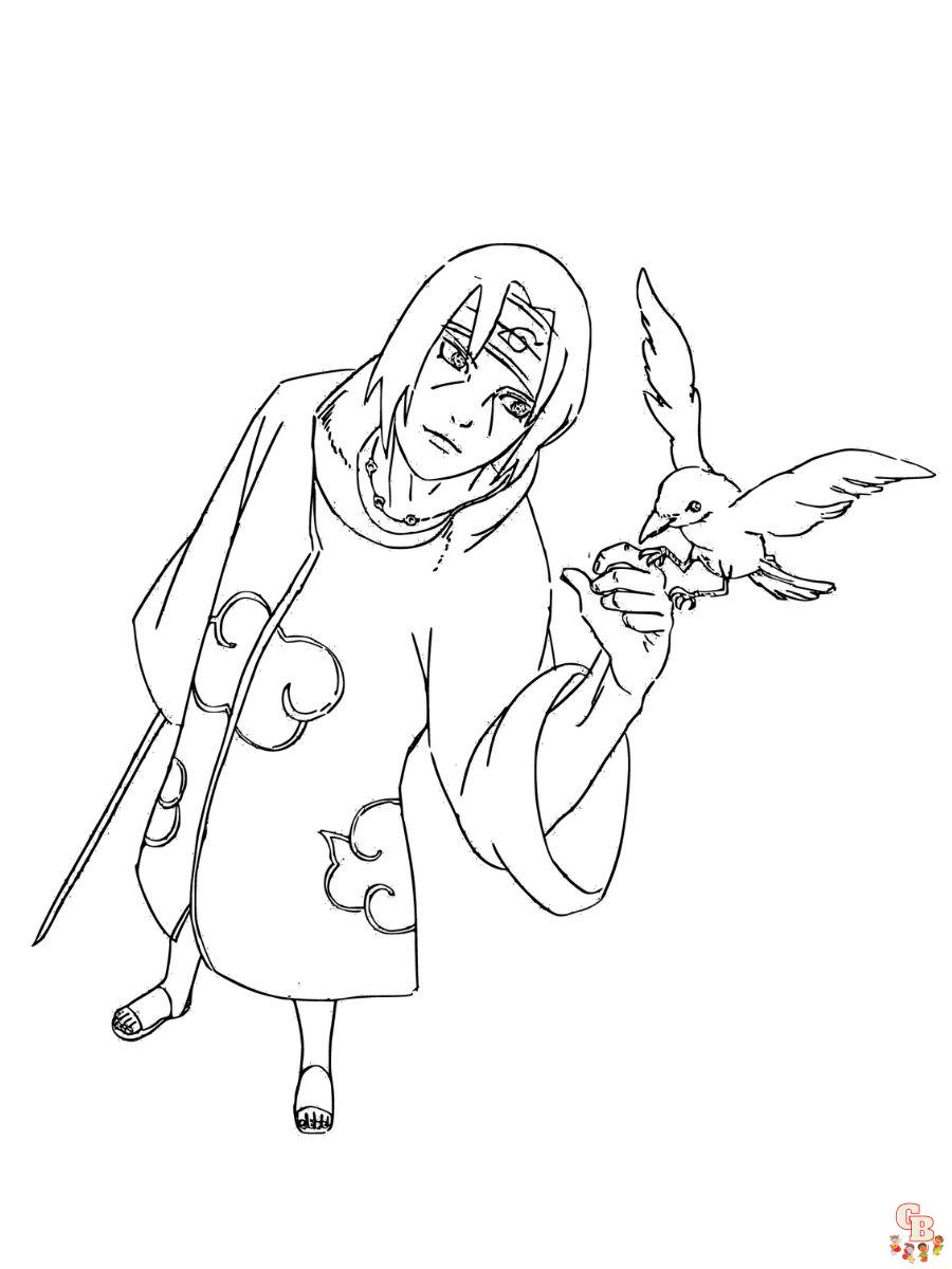 uchiha itachi coloring pages printable