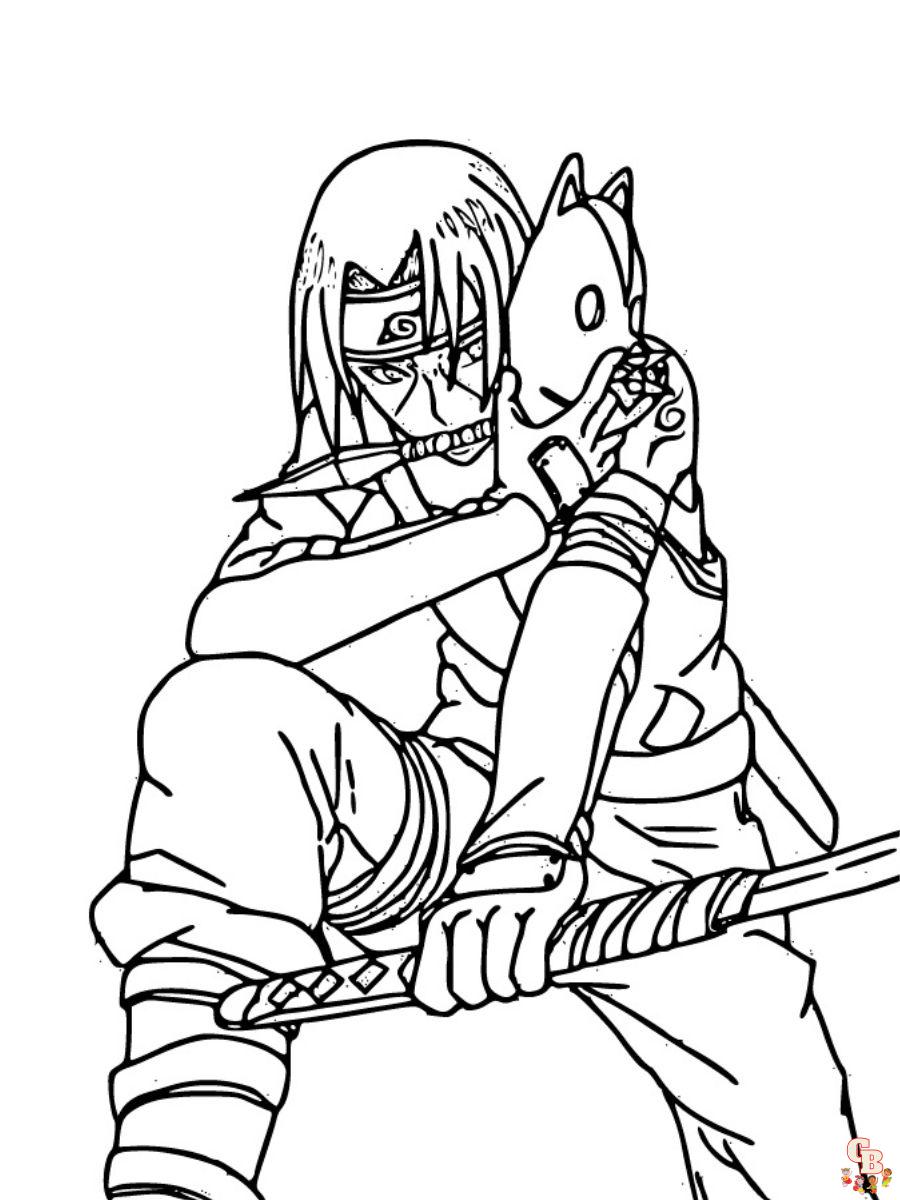 uchiha itachi coloring pages