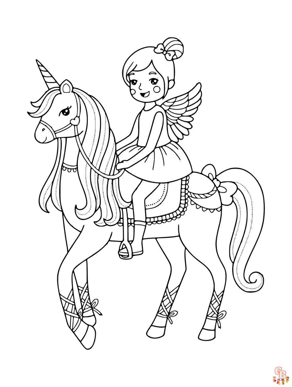 unicorn fairy coloring pages