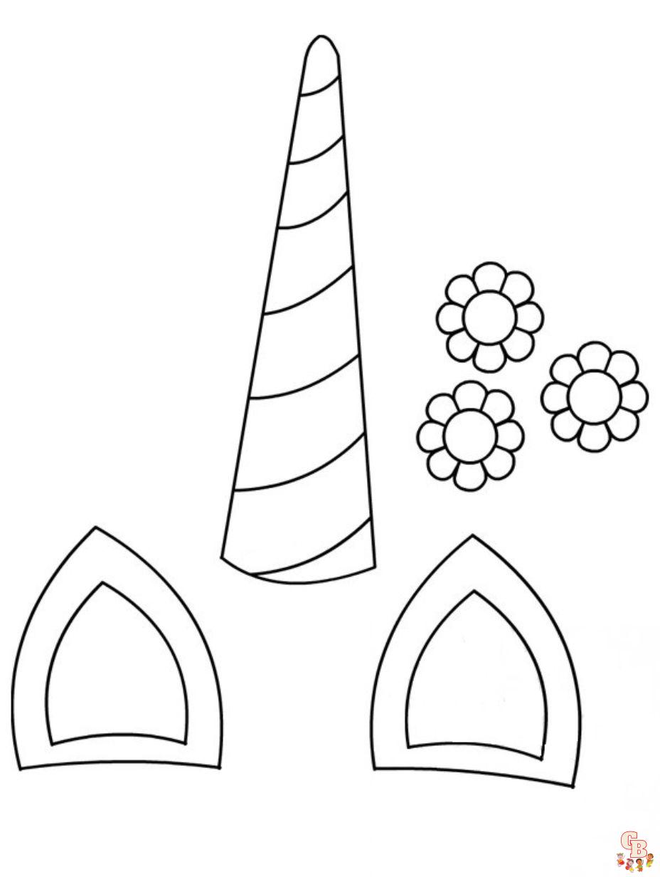 unicorn horn coloring page