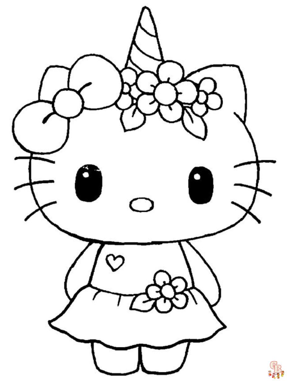 desenhos para colorir kawaii 8  Hello kitty colouring pages, Unicorn  coloring pages, Cute coloring pages