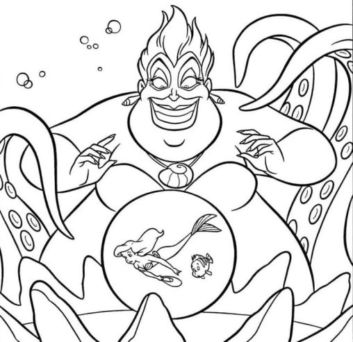 Printable Ursula Coloring Pages Free For Kids And Adults