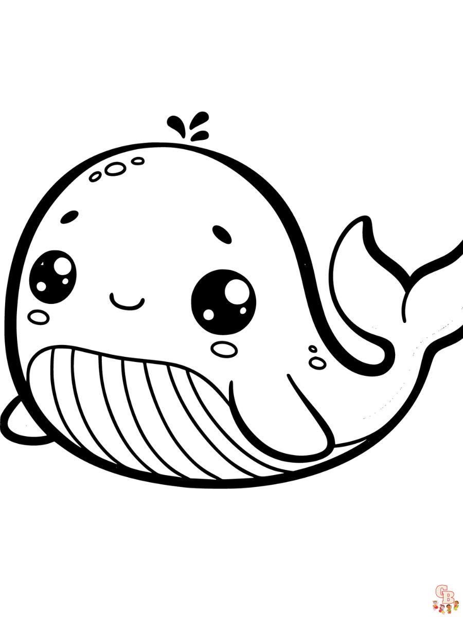 whale coloring pages easy