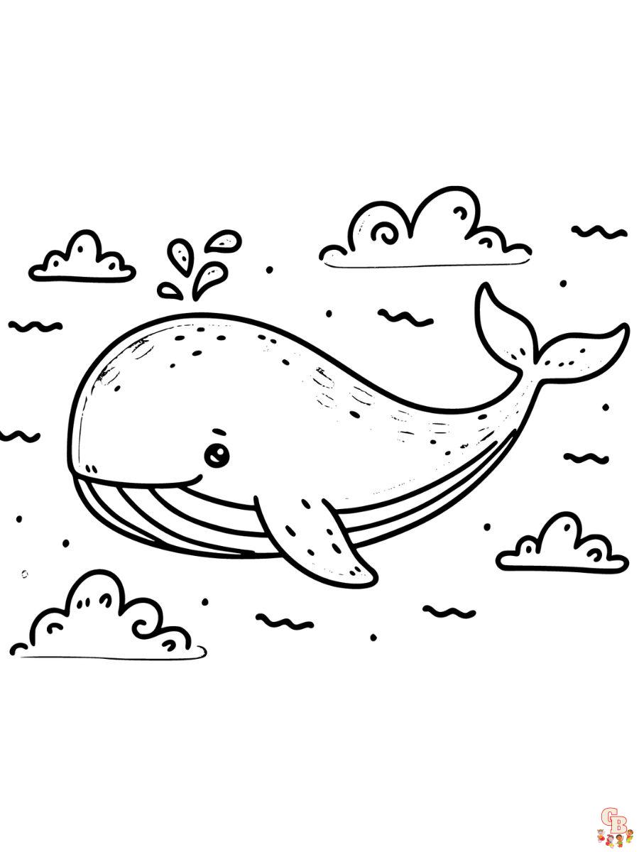 whale coloring pages for kids printable