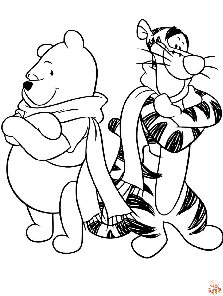 winter disney coloring pages