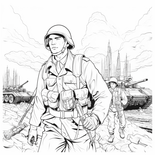 Printable WW2 Coloring Pages Free For Kids And Adults