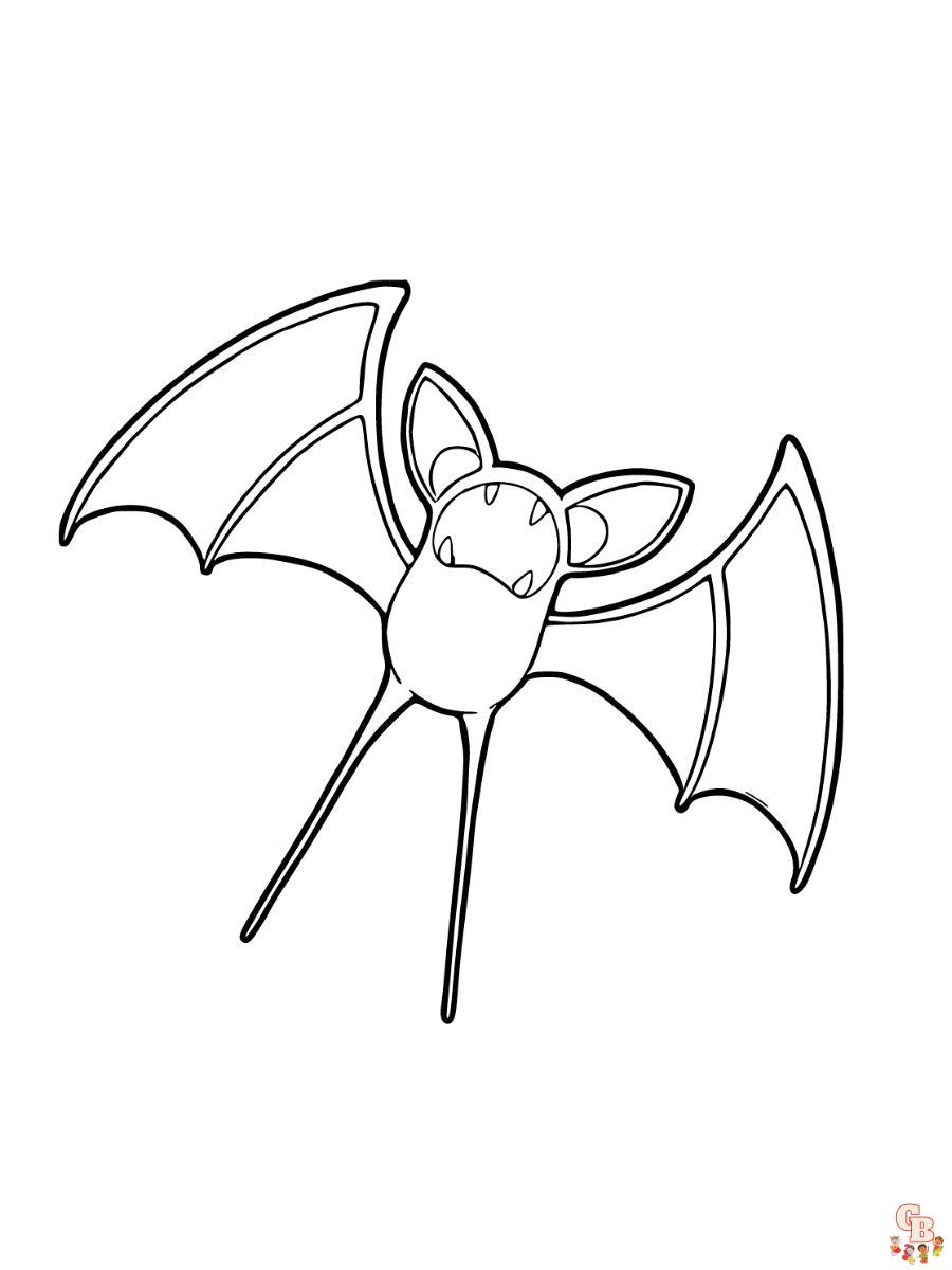 zubat coloring pages