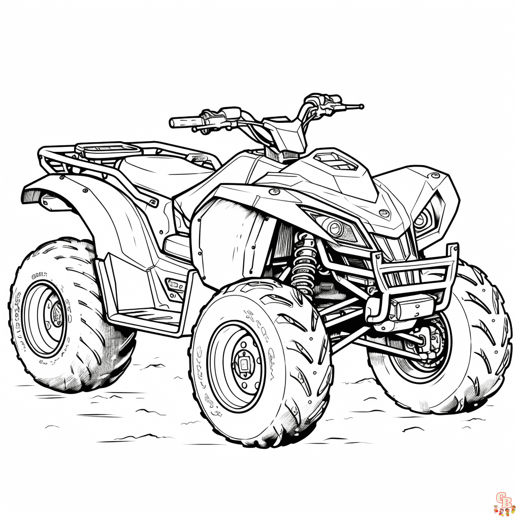 4 wheeler coloring pages free
