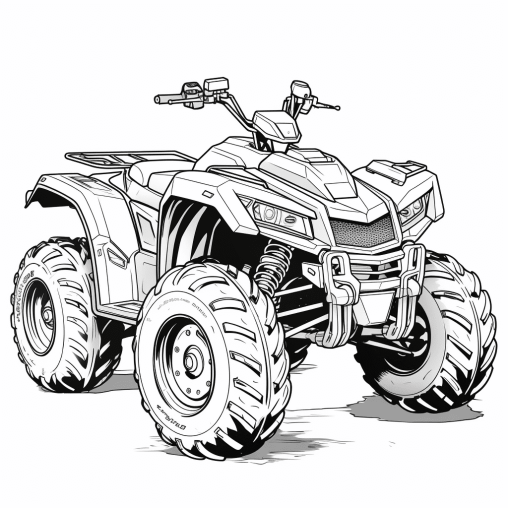 Printable 4 Wheeler Coloring Pages Free For Kids And Adults