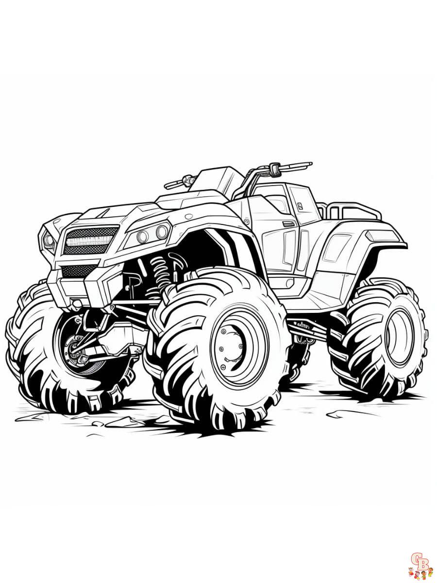4 wheeler coloring pages