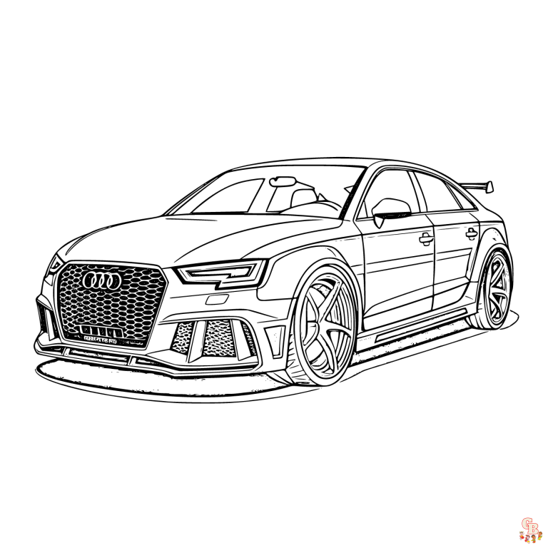 Printable Audi Coloring Pages Free For Kids And Adults