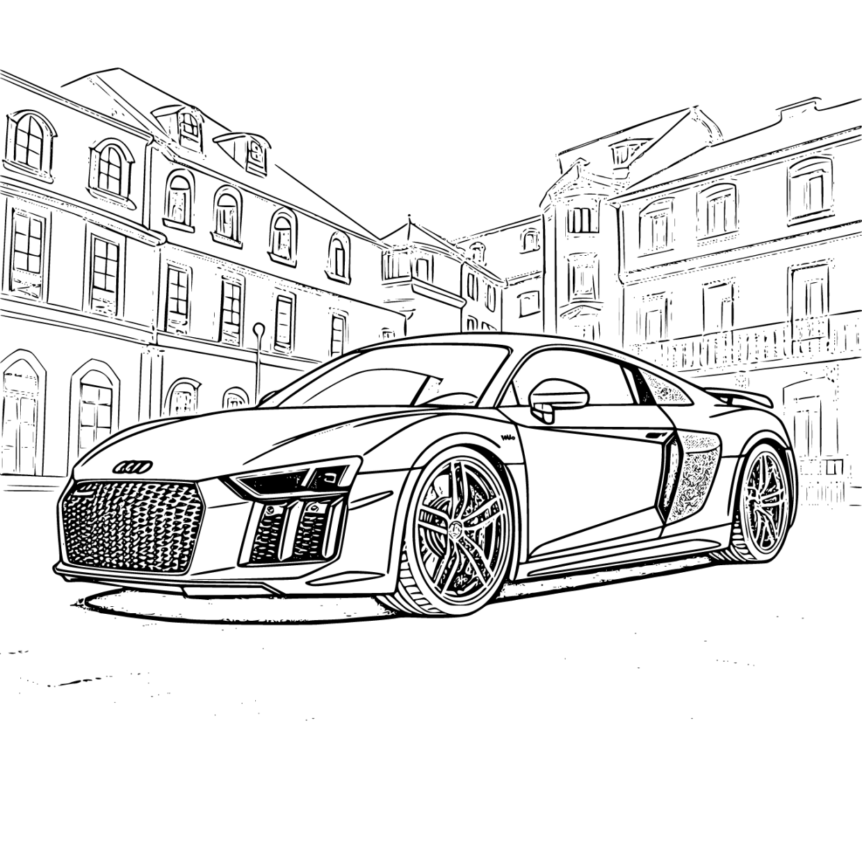 Printable Audi Coloring Pages Free For Kids And Adults