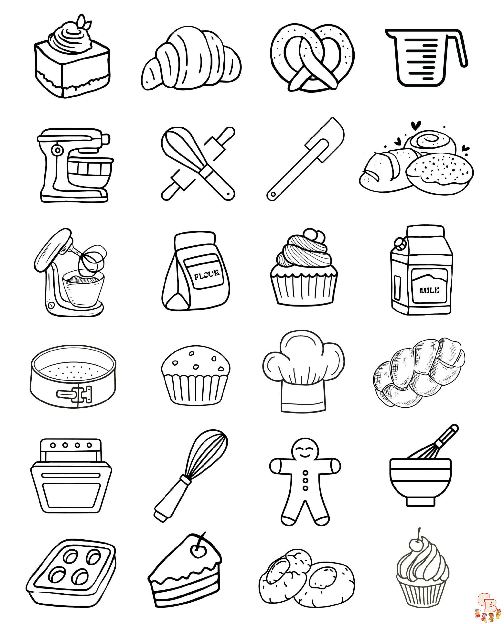 Bakery coloring pages free