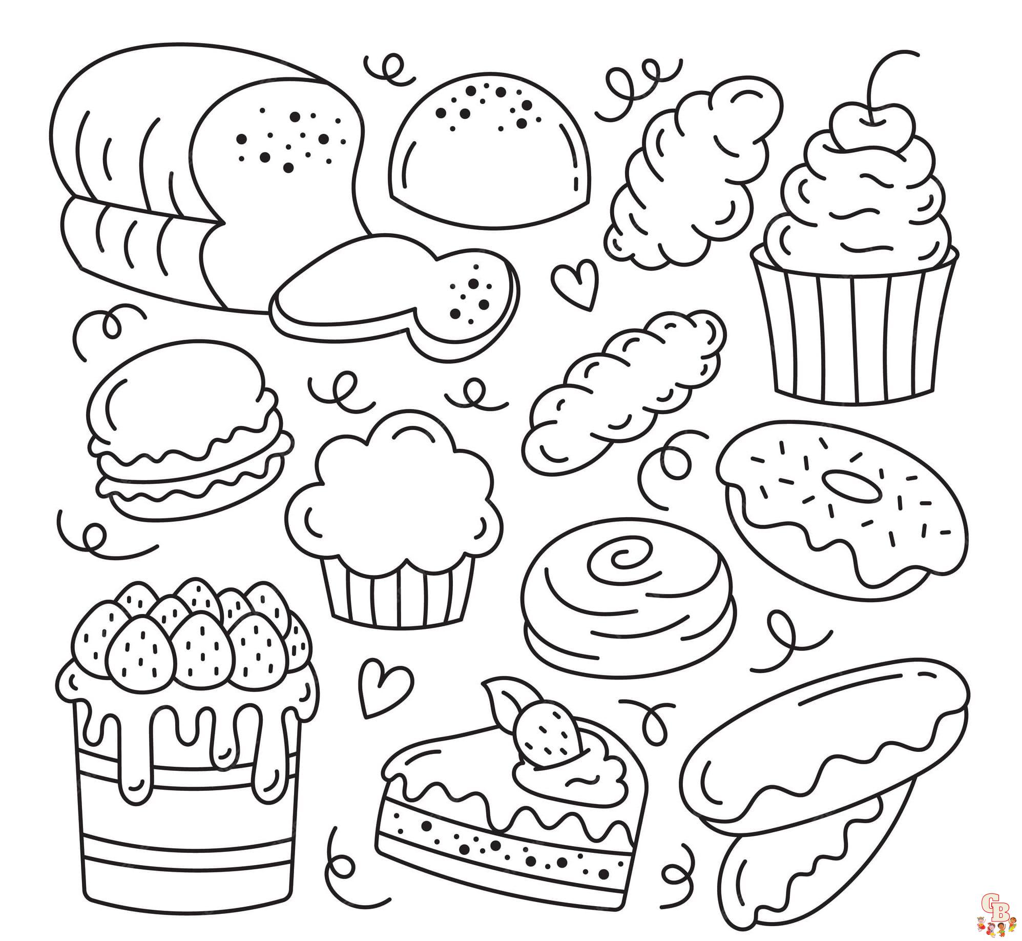 Bakery coloring pages printable