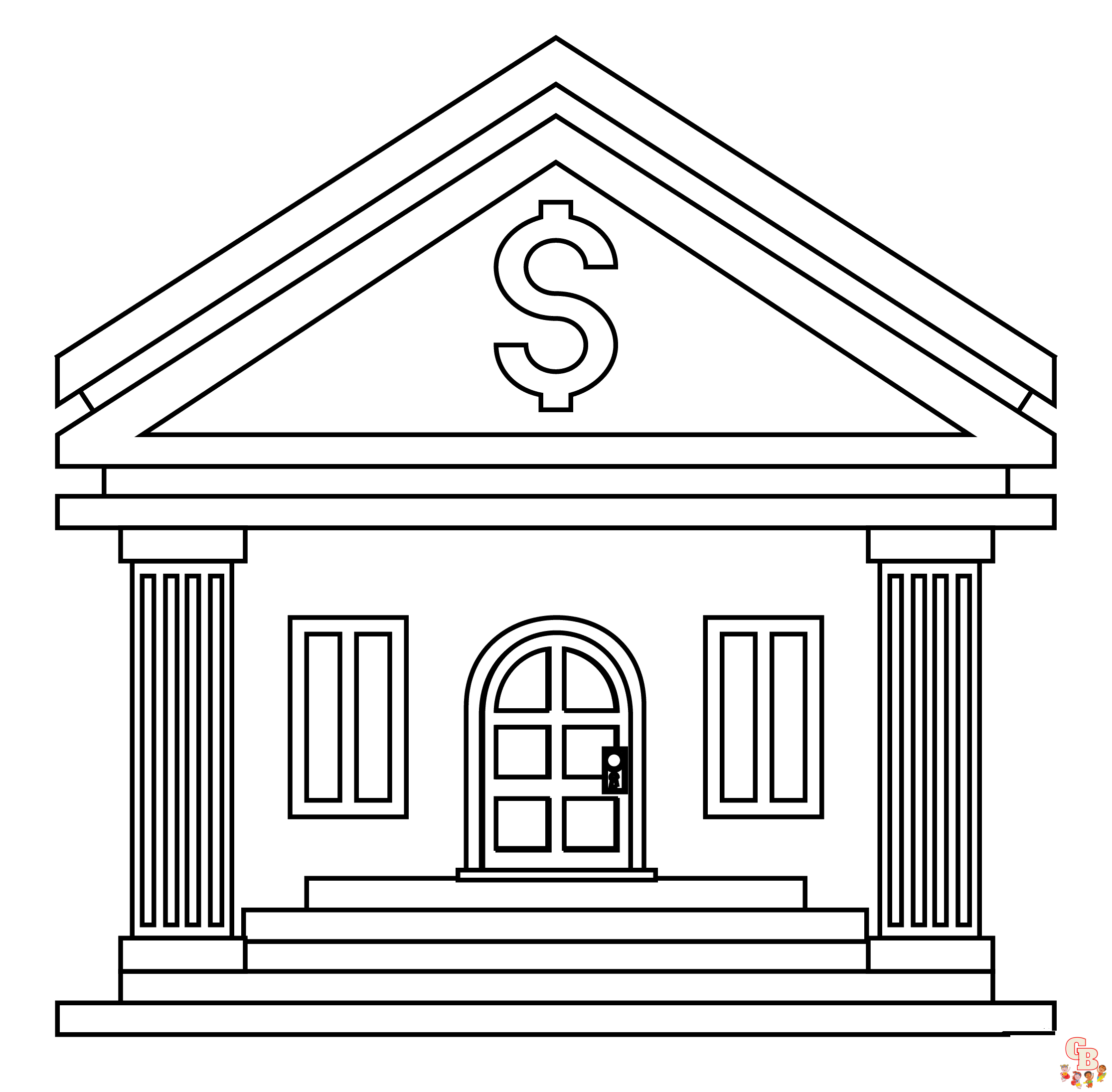 Bank coloring pages free