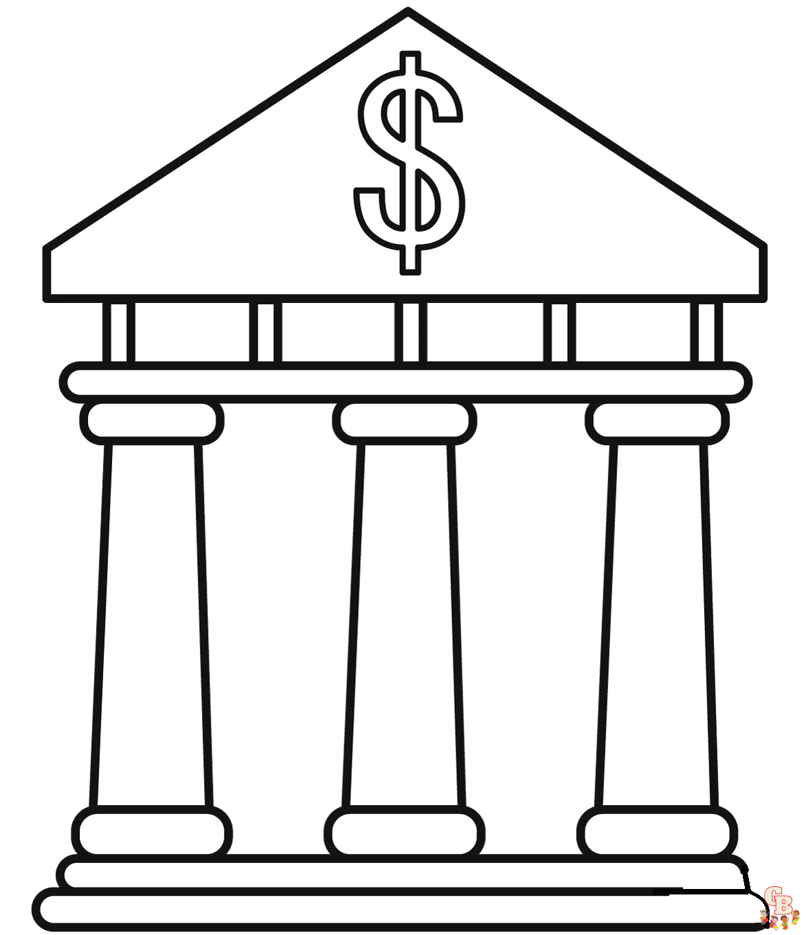 Bank coloring pages printable