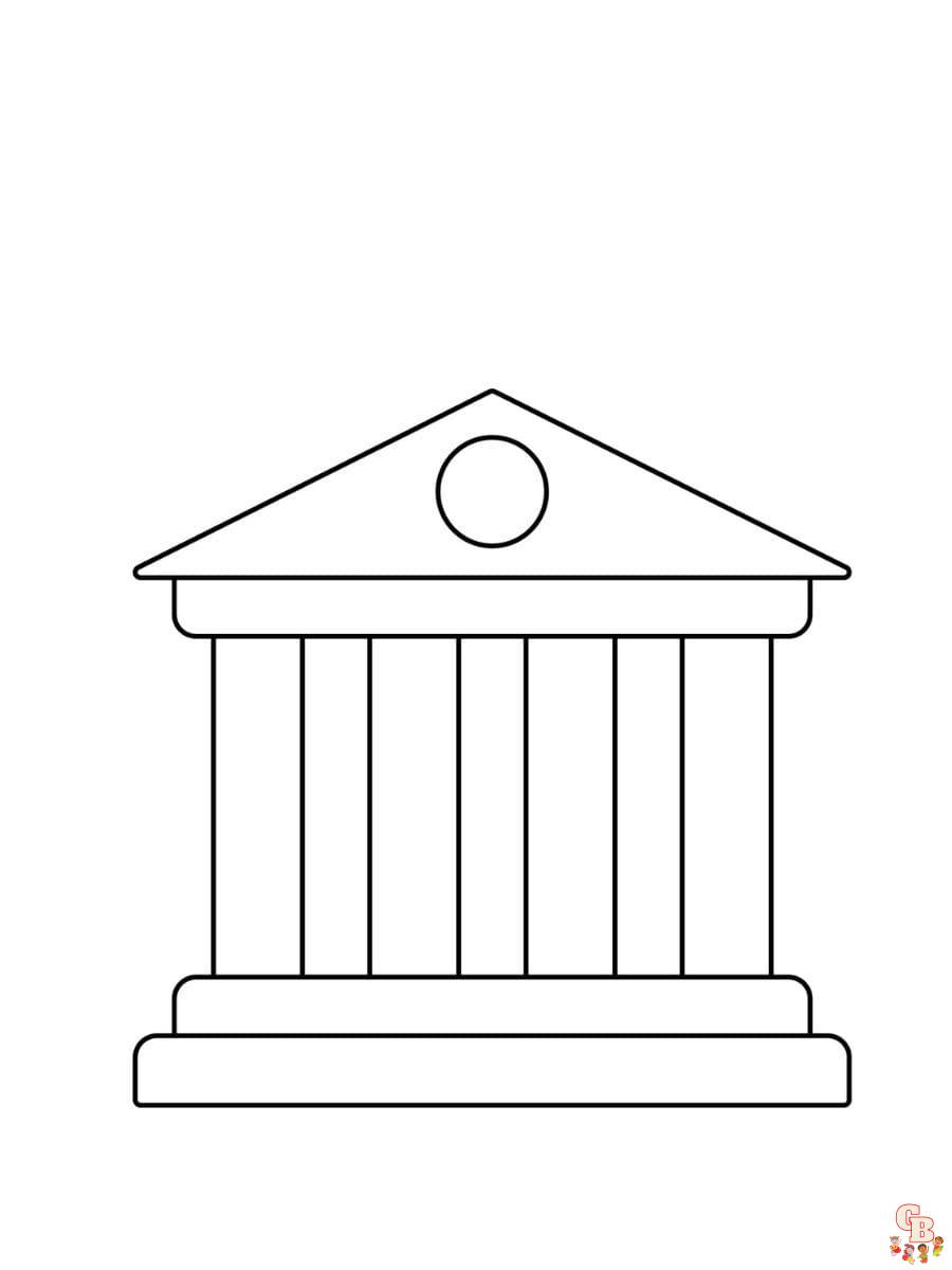 Bank coloring pages