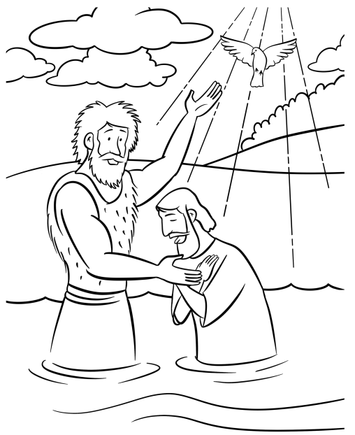 Printable Baptism Coloring Pages Free For Kids And Adults