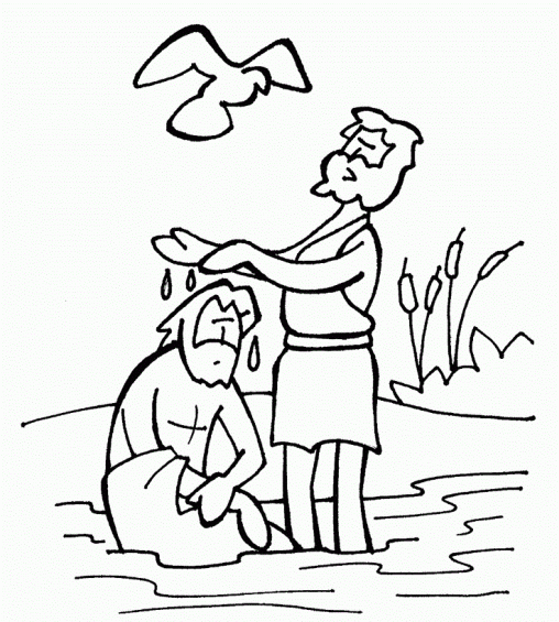 Printable Baptism Coloring Pages Free For Kids And Adults