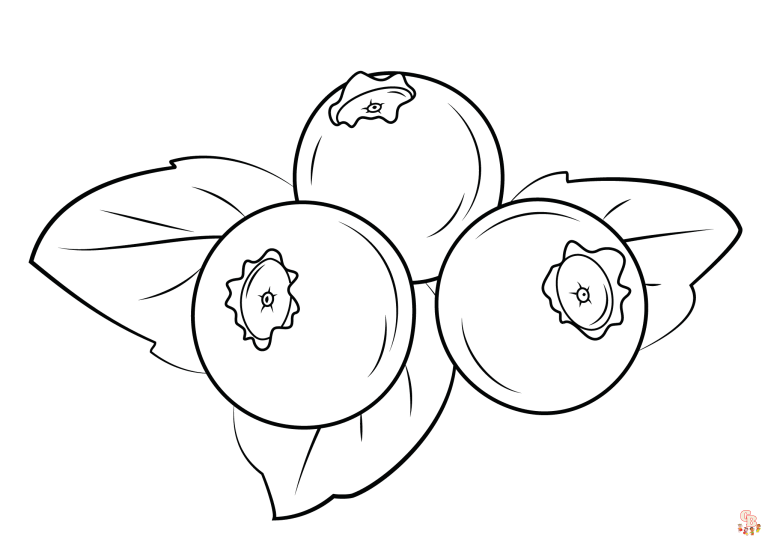 Printable Blueberry Coloring Pages Free For Kids And Adults