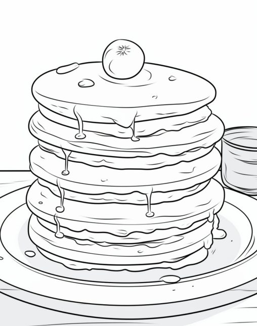 Printable Breakfast Coloring Pages Free For Kids And Adults