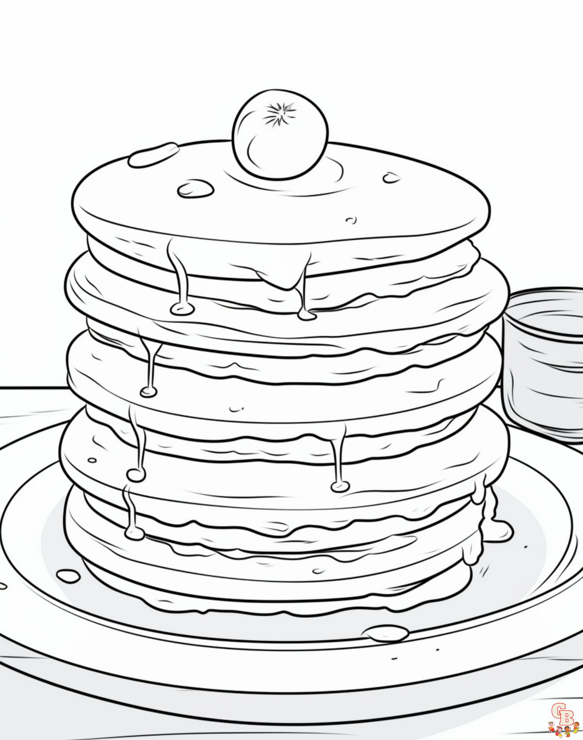 Breakfast coloring pages printable free