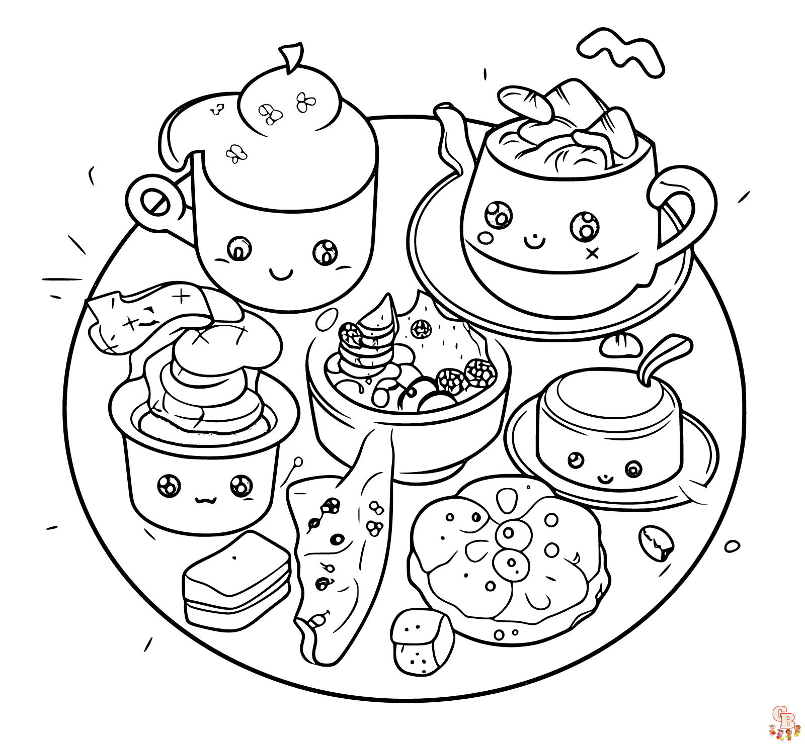 Breakfast coloring pages printable
