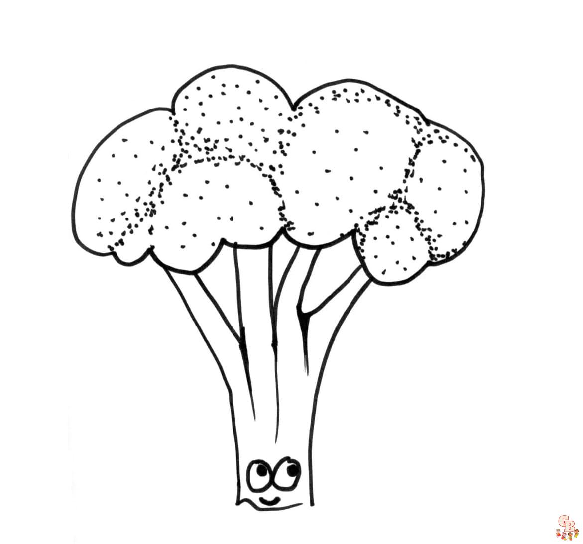 Broccoli coloring pages printable free