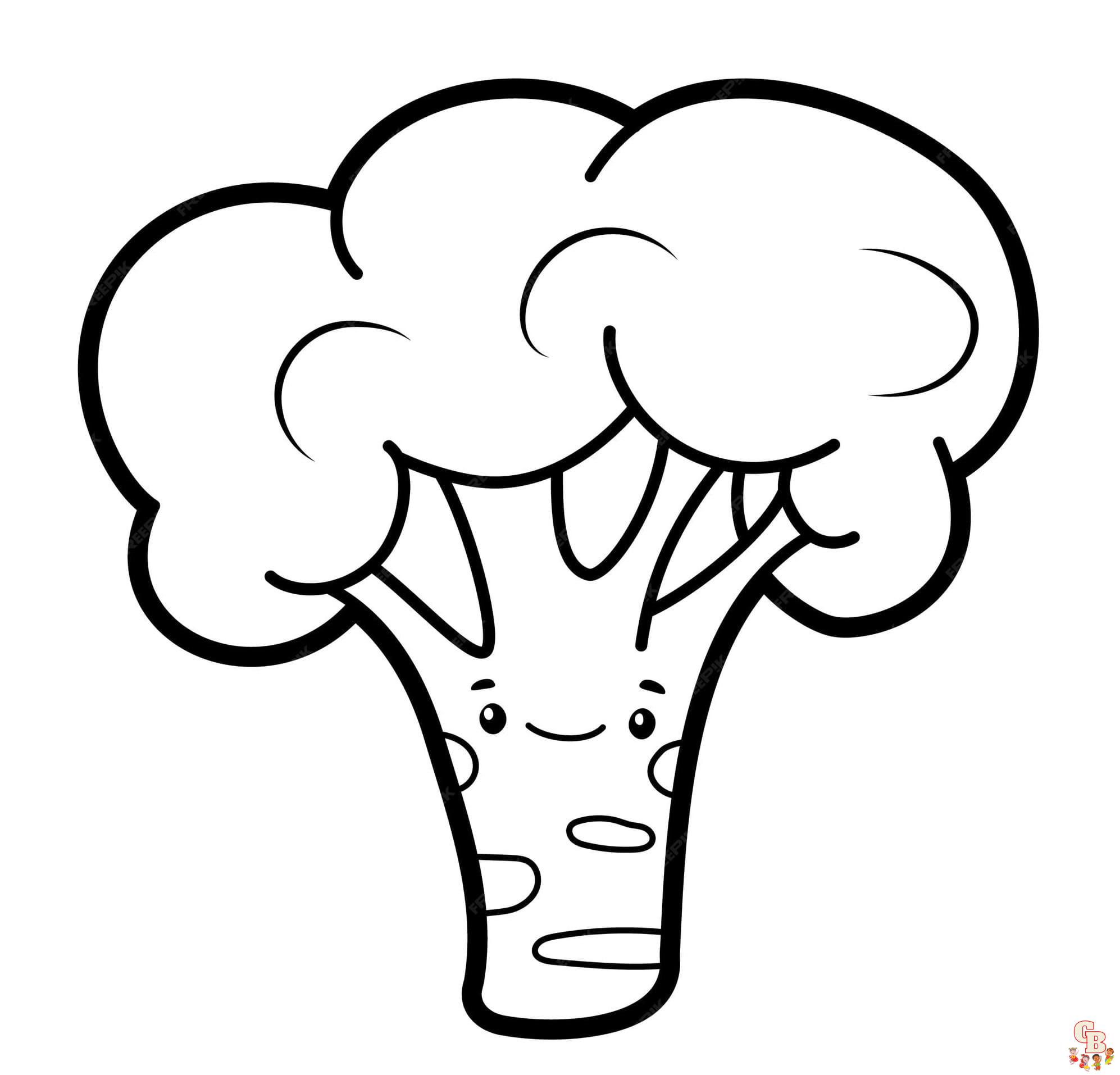 Broccoli coloring pages printable