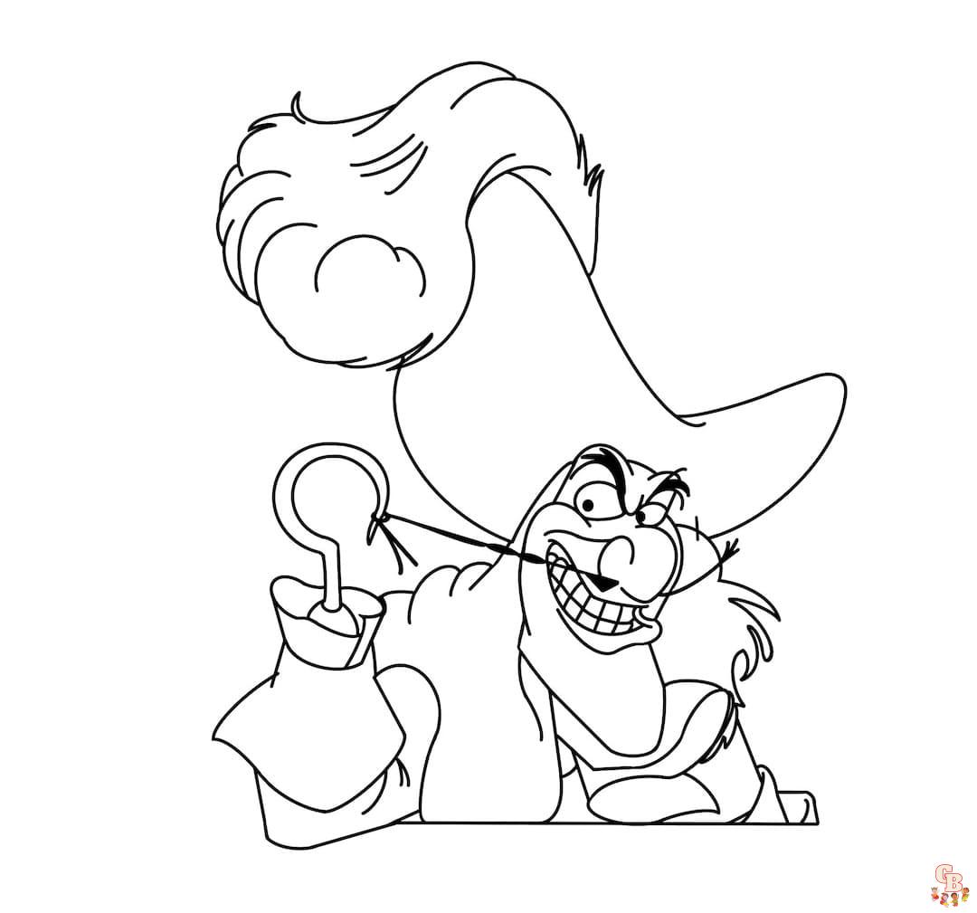 Captain Hook coloring pages printable