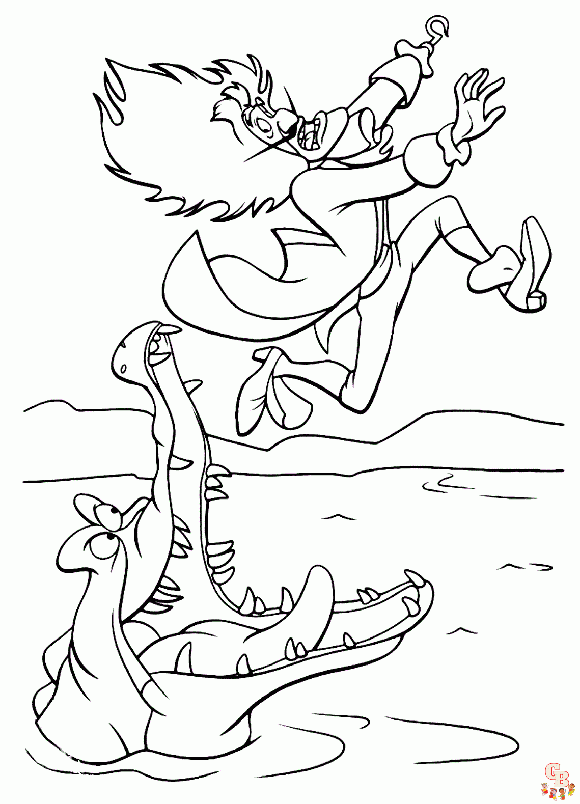 Captain Hook coloring pages to print