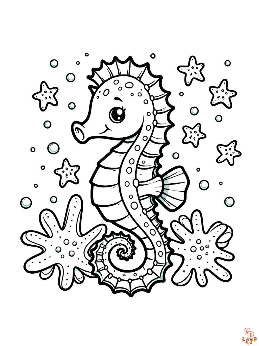 Seahorse Coloring Pages