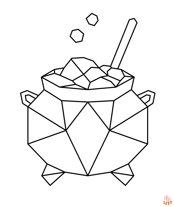 Cauldron coloring pages printable free