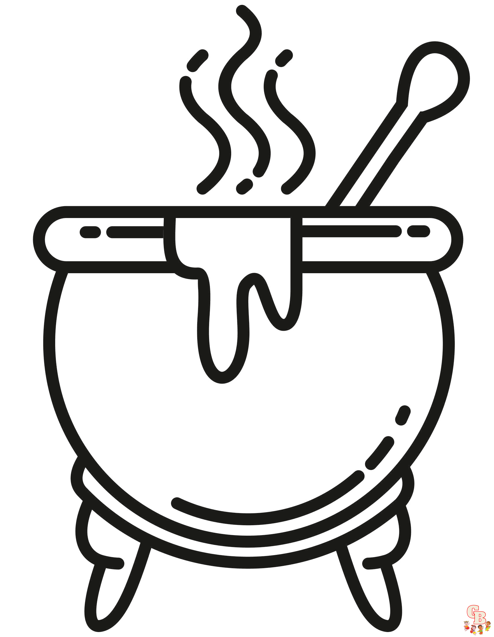 Cauldron coloring pages to print